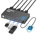 Hearvo USB 3.0 HDMI KVM Switch for 2 Computers 1 Monitor, 4K@60Hz, S7232H