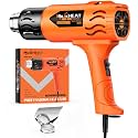 Heat Gun - Dual Protection Fuses 1800W Heavy Duty Hot Air Gun 2 Temperature Settings 572℉&1112℉ for Shrink Tubing & Crafts, Included Reflector Nozzle for Shrinking PVC, Crafting, Resin, Vinyl Wrap