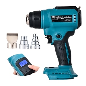 heat gun for makita 18v battery max 1202f variable temperature fast heating heavy duty hot air gun with 3pcs nozzles for shrink wrap wire connections