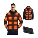 Heated Down Jacket for Men and Women with Power Bank,16000mAh Battery 23 Graphene Heating Element