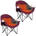 Heated Oversized Camping Chair 2 Pack -