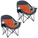 Heated Oversized Camping Chair 2 Pack -