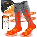 Heated Socks, APP Control Electric Heated Socks for Men Women, 2 * 5000mAh Rechargeable Battery Powered Warm Socks, Washable Thermal Socks Foot Warmer for Winter Hunting Skiing Hiking Camping