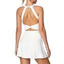 Heathyoga Tennis Dress with Built in Shorts and Bra Athletic Dress for Women Summer Cut Out Twisted Golf Workout Dress