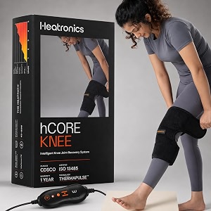 heatronics hcore knee heating pad  warranty 1 year  heating pad for pain relief heating pad for knee pain heatpath 5-level thermapulse 100xsec twinshield dual-thermostat iso 13485