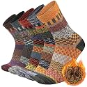 Heatuff Women's 6 Pack Performance Athletic Cushioned Crew Socks With Reinforced Heel &amp; Toe