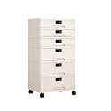 HEAVENGLOW Desktop File Cabinet with Lock Dustproof Lockable Desktop Cabinet A4 Size Compatible Locking Storage Drawer for Students, Dorm Room 5-Layer 3h2s