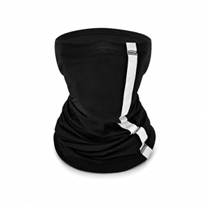 heavenglow stretchy neck gaiter with reflective strip comfortable reflective neck gaiter tube scarf portable for cyclists construction workers commuters cycling outdoor work commuting