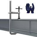 Heavy Duty 16" Inch F-Clamp w/Replaceable Pad, 5-1/2-Inch(140mm) Deep Throat, Drop Forged Steel F Style Bar Clamps for Welding, Bar Size 1-1/5" * 3/5", 2900LB Clamping Force