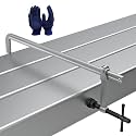Heavy Duty 24" Inch F-Clamp w/Replaceable Pad, 5-1/2-Inch(140mm) Deep Throat, Drop Forged Steel F Style Bar Clamps for Welding, Bar Size 1-1/5" * 3/5", 2900LB Clamping Force