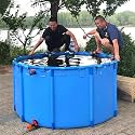 Heavy Duty 3.2M Round Above Ground Swimming Pool Set, 6431L Family Outdoor Pool with Repair Patch, Durable 1699GAL Water Capacity for Summer Fun