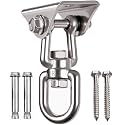 Heavy Duty 360° Swivel Swing Hanger, Stainless Steel Hammock Hook for Ceiling Wooden Porch Swing Hanging kit Playground Gym Rope Boxing Bag Hammock Chair Yoga Mount 1000 lb Capacity