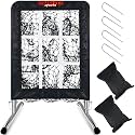 Heavy-Duty 9 Hole Pro Style Baseball & Softball Pitching Net with Strike Zone Target Adjustable Portable Design