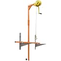 Heavy-Duty AC Outdoor Unit Bracket with 25m Self-Locking Winch - Durable Lifting Tool for 5HP Air Conditioners Easy Installation Weather-Resistant Secure Support