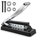 Heavy Duty Bench Hose Crimper for 1/4, 5/16, 3/8in ID Hoses, Hose Crimping Tool with 100 Ferrules Fittings (50x 0.593" ID&amp; 50x 0.625" ID), Air Hose Repair Kit, Air Hose Crimper, Torch Hose Repair Kit