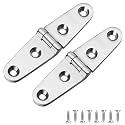 Heavy Duty Boat Hinges Stainless Steel Marine Grade, 4 inch x 1 inch (102mm X 26 mm), No Noise, 316 Stainless Steel with Screws (2 PCS)
