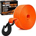 Heavy Duty Boat Winch Strap with Hook (2" x 20ft) - 18,000lbs