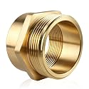 Heavy Duty Brass Fire Hose Adapter, 2-1/2" NPT Female to 2-1/2" NST Male