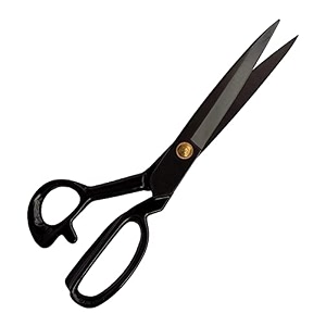 premium heavy duty tailoring purpose scissor with comfort handle black 1