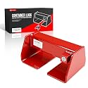 Heavy Duty Cargo Container Lock - Anti-Theft Steel Security Lock for Semi Trailer & Shipping Container Doors with 2 Keys, Weather-Resistant Red Powder Coat
