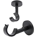 Heavy Duty Ceiling Mount Curtain Rod Brackets, Curtain Rod Holders, 2 Pack