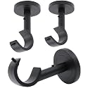 Heavy Duty Ceiling Mount Curtain Rod Brackets, Curtain Rod Holders, 3 Pack