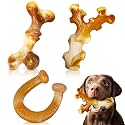Frienhund Heavy Duty Chew Toys 3 Pack for Aggressive Chewers - Dog Toys for Large Dogs, Teeth Cleaning &amp; Boredom Relief, Long-Lasting Mental Stimulation Puppy Chews