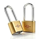 Heavy Duty Combination Padlock, 4 Digit Resettable Combo Lock with Long Shackle, Weather Resistant Body and Cut Resistant Shackle for Fence Gates, Yard Gates, Sheds, Chains, Outdoor Hasps, 2 Pack