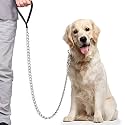 Heavy Duty Dog Leash,Metal Dog Leash Dog Chain with Handle for Small & Medium Size Dogs (Large)
