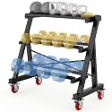 Heavy Duty Dumbbell Rack Stand with Kettlebell Storage Tray Shelf 2-3 Tier