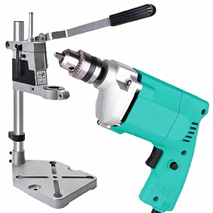 heavy duty electric drilling machine 10mm corded hand drill with bench stand - mini electric table drill 400mm aluminium base chuck size 10mm watt 350 type corded