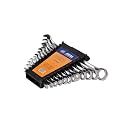 Heavy Duty Elliptical Round Combination Spanners with Hanging Tray - Set of 12 Pieces