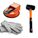 Heavy‑Duty Floor Gap Fixer Tool, Laminate Wood Flooring Suction Cup Repair Kit with Rubber Mallet Hammer & Work Gloves, for Laminate, Wood, Vinyl, Tile Flooring Gap Puller Fixing Tool