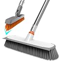 Heavy Duty Floor Scrub Brush and Grout Cleaner Tool with Long Handle Deck Brush with Stiff Bristles Outdoor Scrubber for Cleaning Deck Tile Kitchen Swimming Pool Bathroom(2 Pack Brush Head)