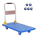 Heavy-Duty Foldable Utility Cart - 1320 Lbs Load, 5-Inch TPR Wheels, Ergonomic Handle