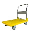 Heavy Duty Folding Platform Truck - Metal Handle Flatbed Cart with Swivel Wheels - Silent Luggage &amp; Household Moving Cart for Easy Travel &amp; Transport