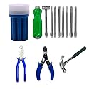 Heavy duty Hand tool kit Claw Hammer Plier Wire cutter And 9 Pc /set Screwdriver (Pack of 4 Tools) Hand Tool Kit (12 Tools),Blue
