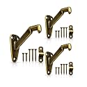 Heavy Duty Handrail Bracket Antique Brass, 3 Pack | HOWTOOL