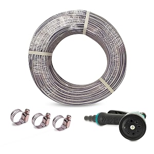 heavy duty highly durable pvc zebra lining hose pipe for watering 34 inch garden usage car washing floor cleaningchoose size 20 meter hose pipe with 8 pattern sprayer gun white