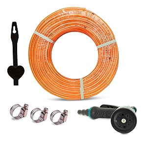 heavy duty highly durable pvc zebra lining hose pipe for watering 34 inch garden usage car washing floor cleaningchoose size 5 meter hose pipe with 8 pattern sprayer gun orange