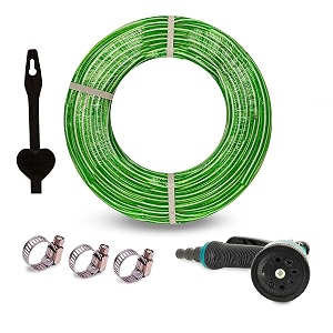 heavy duty highly durable pvc zebra lining hose pipe for watering 34 inch garden usage car washing floor cleaningchoose size 15 meter hose pipe with 8 pattern sprayer gun green