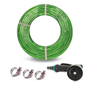 heavy duty highly durable pvc zebra lining hose pipe for watering 34 inch garden usage car washing floor cleaningchoose size 30 meter hose pipe with 8 pattern sprayer gun green