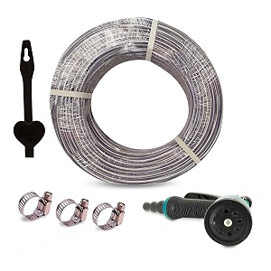 heavy duty highly durable pvc zebra lining hose pipe for watering 34 inch garden usage car washing floor cleaningchoose size 10 meter hose pipe with 8 pattern sprayer gun white