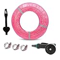 Heavy Duty Highly Durable PVC Zebra Lining Hose Pipe For Watering (3/4 INCH), Garden Usage, Car Washing, Floor Cleaning/Choose Size (5 Meter Hose Pipe With 8 Pattern Sprayer Gun, Pink)