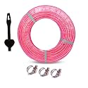Heavy Duty Highly Durable PVC Zebra Lining Hose Pipe For Watering (3/4 INCH), Garden Usage, Car Washing, Floor Cleaning/Choose Size (15 Meter Hose Pipe, Pink)