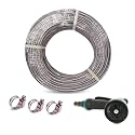 Heavy Duty Highly Durable PVC Zebra Lining Hose Pipe For Watering (3/4 INCH), Garden Usage, Car Washing, Floor Cleaning/Choose Size (30 Meter Hose Pipe With 8 Pattern Sprayer Gun, White)