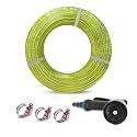 Heavy Duty Highly Durable PVC Zebra Lining Hose Pipe For Watering (3/4 INCH), Garden Usage, Car Washing, Floor Cleaning/Choose Size (20 Meter Hose Pipe With 8 Pattern Sprayer Gun, Lemon Green)