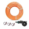 Heavy Duty Highly Durable PVC Zebra Lining Hose Pipe For Watering (3/4 INCH), Garden Usage, Car Washing, Floor Cleaning/Choose Size (30 Meter Hose Pipe With 8 Pattern Sprayer Gun, Orange)