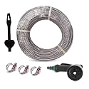 Heavy Duty Highly Durable PVC Zebra Lining Hose Pipe For Watering (3/4 INCH), Garden Usage, Car Washing, Floor Cleaning/Choose Size (5 Meter Hose Pipe With 8 Pattern Sprayer Gun, White)