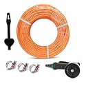Heavy Duty Highly Durable PVC Zebra Lining Hose Pipe For Watering (3/4 INCH), Garden Usage, Car Washing, Floor Cleaning/Choose Size (15 Meter Hose Pipe With 8 Pattern Sprayer Gun, Orange)